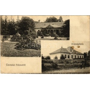1927 Felcsút, községháza, Szemere kastély, hintó (EK)
