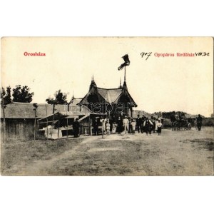 1907 Gyopárosfürdő (Orosháza), fürdőház + Orosháza P.U.