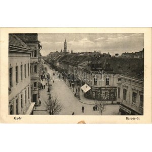 1915 Győr, Baross út, Schöpf István és Kocsis Jenő üzlete (EK)