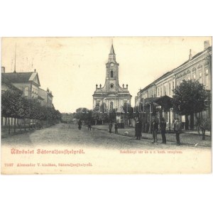 1903 Sátoraljaújhely, Széchenyi tér, Római katolikus templom. Alexander V. kiadása