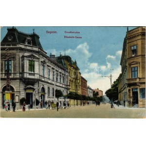 1915 Sopron, Erzsébet utca, Róth Gy. üzlete (EK)