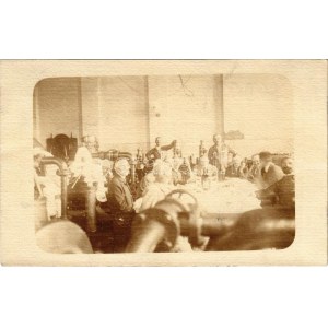 1907 Szeged, Kenderfonó gyár belső, átadási próba ünnepsége. photo