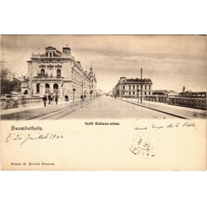 1902 Szombathely, Széll Kálmán utca, Wolff-ház a Gyöngyös hídja mellett. Ifj...