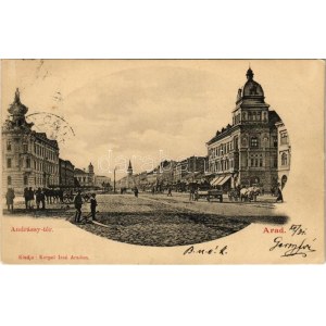 1902 Arad, Andrássy tér. Kerpel Izsó kiadása / square