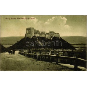 Barcaföldvár, Brassó-Földvár, Marienburg, Feldioara; várrom. Josef Stenner & Sohn / Burg Ruine ...