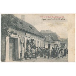 1908 Erdőszentgyörgy, Sangeorgiu de Padure; Izmael István üzlete / shop