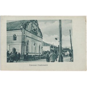 1917 Felsővisó, Viseu de Sus; zsinagóga, piac / synagogue, market