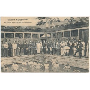 1911 Feredőgyógy, Fürdőgyógy, Algyógyfürdő, Geoagiu-Bai, Feredeu; Gyógyfürdő, uszoda, fürdőzők. Adler fényirda 1908 ...