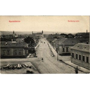 1909 Gyulafehérvár, Alba Iulia; Széchenyi utca, gyógyszertár, Baumann Arnold temetkezési vállalata ...
