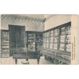 Kolozsvár, Cluj; Iparos Egylet könyvtára, belső. Csizhegyi Sándor fényképész / library of the Craftsman Association...
