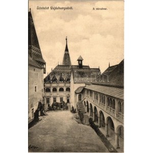 Vajdahunyad, Hunedoara; Várudvar. Adler fényirda 1910. / castle courtyard