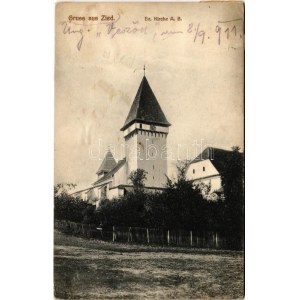 1911 Vessződ, Veseud-Agnita, Zied; Evangélikus Erődtemplom / Lutheran castle church / Biserica fortificata ...