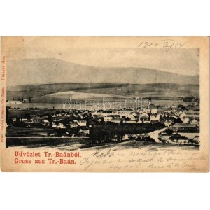 1900 Bán, Trencsénbán, Bánovce nad Bebravou; Fuchs Vilmos kiadása + NAGY-BÉLICZ-TÓT-MEGYER 71. SZ. vasúti mozgóposta ...