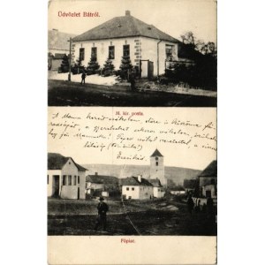 1909 Bát, Asszonyvásár, Frauenmarkt, Batovce; M. kir. posta, Főpiac / post office, main square (EK...