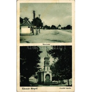 Bény, Bína; utca, Szentkút kápolna / street, chapel (EK)