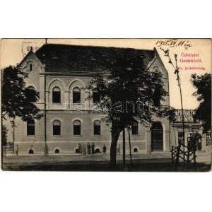 1905 Galánta, Királyi Járásbíróság, Első galántai könyvnyomda és papírraktár üzlete és saját kiadása / county court...