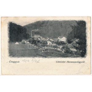 1906 Herencsvölgy, Hrinová; Üveggyár / glass factory (EK)