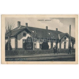 1936 Feketeardó, Csornotisziv, Chornotysiv, Cerny Ardov; vasútállomás / Bahnhof / railway station (EK...