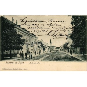 1905 Sziszek, Sisak, Sissek; Ladjarska ulica / utca / street
