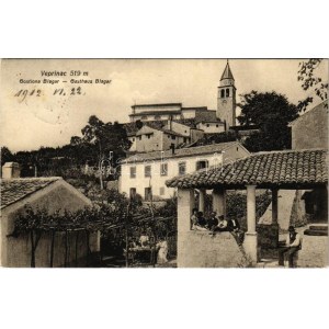 1912 Veprinac, Apriano, Veprinaz (Abbazia, Opatija); Gostiona Blagar / Gasthaus / hotel and restaurant ...
