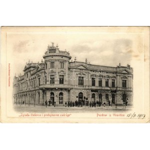 1907 Verőce, Virovitica; Zgrada stedovne i predujmovne zadruge / Takarékszövetkezet, Braca Reitter üzlete ...