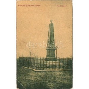 1909 Bácsfeketehegy, Feketic; Honvéd szobor. W.L. 639. / military monument (r)