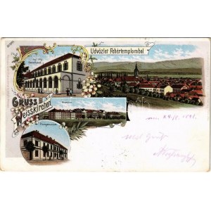 1898 (Vorläufer) Fehértemplom, Ung. Weisskirchen, Bela Crkva; Kgl. Ung. Gerichtshof, Kasernen, Obergymnasium / M. kir...