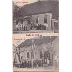 1909 Golubinci, Rim. kat. zupni ured, Kr. postanski ured / Római katolikus plébánialak, postahivatal ...