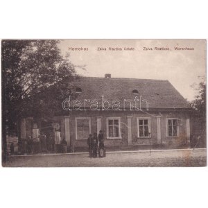 1915 Homokos, Mramorak; Zsiva Risztics üzlete / Warenhaus / shop