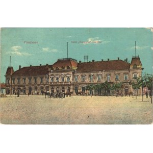 1911 Pancsova, Pancevo; Hotel Hungária szálloda, Snalcz Vilmos, Rudolf, Nádor Gyula, Lang Ádám üzlete...