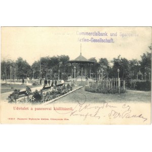 1905 Pancsova, Pancevo; Kiállítás, pavilon. Pancosvai Népkonyha kiadása / Exhibition, pavilion