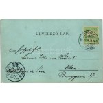 1900 Pancsova, Pancevo; A római katolikus egyházközség épülete, Weiss szálloda, piac, üzletek. Kohn Samu kiadása ...