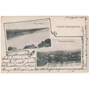 1914 Sándoregyháza, Ivanovo; Dunai részlet, látkép. Divald Károly Fia kiadása / Danube river, general view...