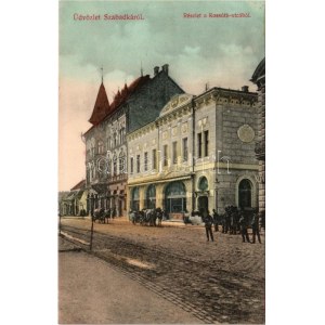 Szabadka, Subotica; Kossuth utca, Arany Bárány szálloda. Székely Zs. és Tai. kiadása / street...