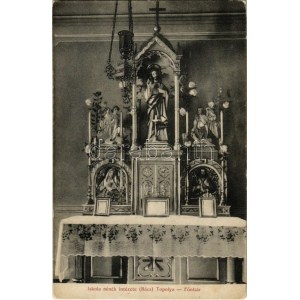 Topolya, Bácstopolya, Backa Topola; Iskolanénék intézete belső, főoltár / nunnery interior...