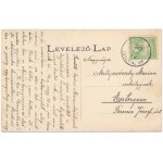 1909 Torontálalmás, Torontál-Almás, Apfeldorf, Jabuka; Római katolikus templom, Községháza, M. kir. posta ...