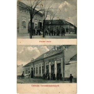 1916 Torontálvásárhely, Develák, Debelják, Debeljaca; Piactér, Milan J. G. és Társa, Krausz Ignác fia üzlete ...