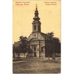 1910 Torzsa, Torschau, Savino Selo; Evangélikus templom. W. L. 2013. / Evang. Kirche / Lutheran church (EK...