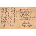 1916 Újvidék, Novi Sad; Kir. Katolikus Magyar főgimnázium, villamos / grammar school, tram