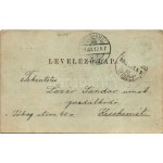 1899 (Vorläufer) Versec, Werschetz, Vrsac; Fő tér, Városház utca, este, Takarékpénztár, Joh. Dimitrijev és Társa üzlete...