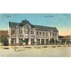 1912 Zenta, Senta; Royal szálloda, Zentai Gazdakör. Politzer Sándor kiadása / hotel, farmers' union (EB...