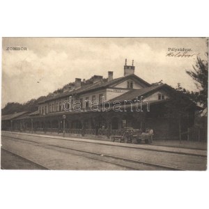 1906 Zombor, Sombor; Pályaudvar, vasútállomás. Kaufmann B. kiadása / railway station (r)
