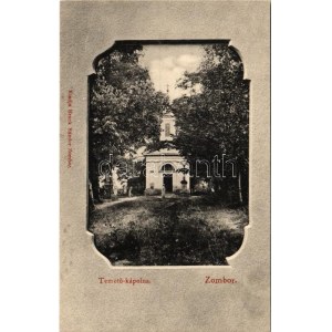 Zombor, Sombor; Temető kápolna. Bruck Sándor kiadása / cemetery chapel