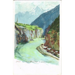 1912 Imst (Tirol), Vom Burgstall bei Arzl aus. Künstler-Heliocolorkarte No. 2967. von Ottmar Zieher s: M. Zeno Diemer ...