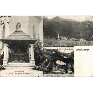 1906 Niederhofen (Stainach in Steiermark), Mausoleum a. fürstl. Familie Hohenlohe, Schloss Friedstein ...