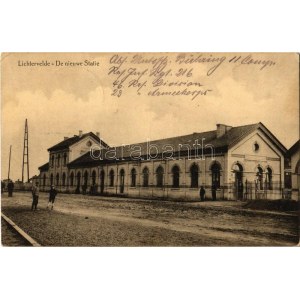 1915 Lichtervelde, De nieuwe Statie / new railway station (EK)