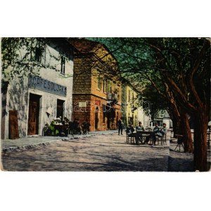 1918 Trebinje, Babicev trg s kafanom Suljak / Cafe Soljak, square