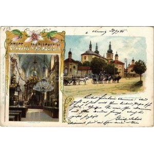 1899 (Vorläufer) Bohosudov, Mariaschein (Krupka, Graupen); Hochaltar / church interior, altar. Kunstverlag A...