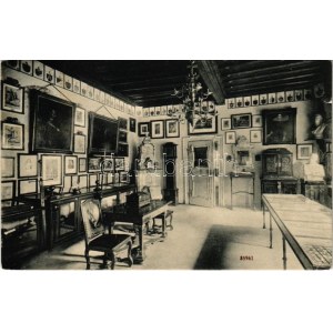 1912 Cheb, Eger, Wallensteinzimmer / castle interior (EK)