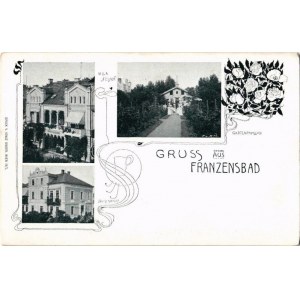 Frantiskovy Lazne, Franzensbad; Villa Fellner, Quisisana, Gartenpavillon / villas, garden pavilion...